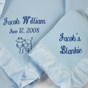 New Baby Gift Bundle in Blue - Blankets