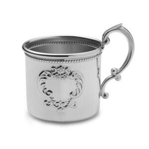 Sterling Silver Baby Cup Floral Design